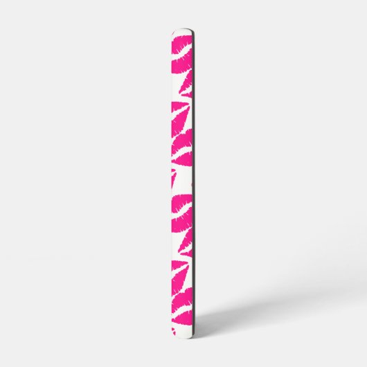 Niedlicher, weißer Rosa Küsse Muster Krawatte Case Samsung Galaxy Hülle (Linke Seite)