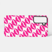 Niedlicher, weißer Rosa Küsse Muster Krawatte Case Samsung Galaxy Hülle (Rückseite (Horizontal))