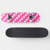 Niedlicher, weißer Rosa Küsse Muster Krawatte Case Skateboard (Horizontal)