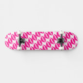 Niedlicher, weißer Rosa Küsse Muster Krawatte Case Skateboard (Horizontal)