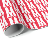 Niedlicher, weißer Schneeflockenbrief Geschenkpapier (Rolleneckpunkt)