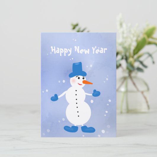 Niedlicher weißer Schneemann (Stehend Vorderseite)