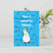 Niedlicher weißer Schneemann (Stehend Vorderseite)