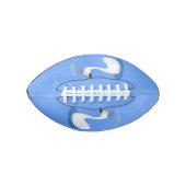 Niedlicher weißer Schwan mit KronenCartoon Football (Vorderseite)