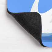 Niedlicher weißer Schwan mit KronenCartoon Mousepad (Ecke)