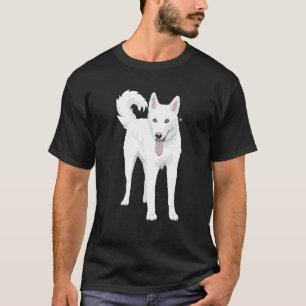Niedlicher weißer sibirischer Husky-Hund T-Shirt
