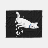 Niedlicher weißer sibirischer Husky - Sweet White  Fleecedecke (Vorderseite (Horizontal))