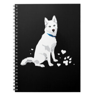 Niedlicher weißer sibirischer Husky - Sweet White  Notizblock