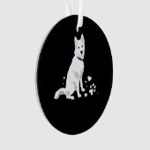 Niedlicher weißer sibirischer Husky - Sweet White  Ornament (Vorderseite)