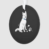 Niedlicher weißer sibirischer Husky - Sweet White  Ornament (Vorderseite)