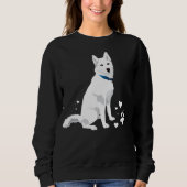 Niedlicher weißer sibirischer Husky - Sweet White Sweatshirt (Vorderseite)