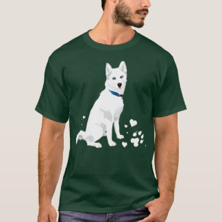 niedlicher weißer sibirischer Husky T-Shirt
