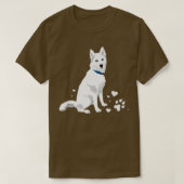 niedlicher weißer sibirischer Husky T-Shirt (Design vorne)