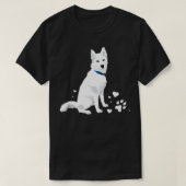 niedlicher weißer sibirischer Husky T-Shirt (Design vorne)