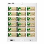 Niedlicher weißer Smaragdgrüner Herz-Blattbaum Adressaufkleber (Vorne)