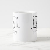 Niedlicher, weißer Spitz, gemütlich Jumbo-Tasse (Vorderseite)