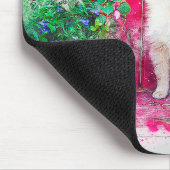 Niedlicher weißer Spitz Mousepad (Ecke)