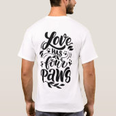 Niedlicher weißer T - Shirt für Musiker und Tierfr (Rückseite)