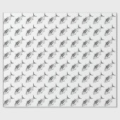 Niedlicher Weißer Thunfisch Geschenkpapier (Flach)