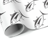 Niedlicher Weißer Thunfisch Geschenkpapier (Rolleneckpunkt)