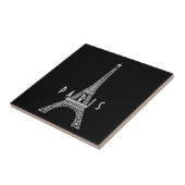 Niedlicher weißer Turm Paris Eiffel Fliese (Seite)