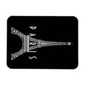 Niedlicher weißer Turm Paris Eiffel Magnet (Horizontal)