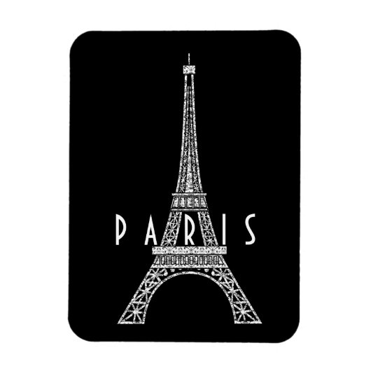 Niedlicher weißer Turm Paris Eiffel Magnet (Vertikal)