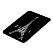 Niedlicher weißer Turm Paris Eiffel Magnet (Linke Seite)