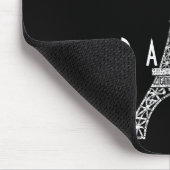 Niedlicher weißer Turm Paris Eiffel Mousepad (Ecke)
