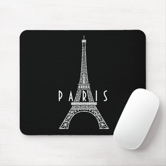 Niedlicher weißer Turm Paris Eiffel Mousepad (Mit Mouse)