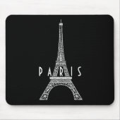 Niedlicher weißer Turm Paris Eiffel Mousepad (Vorne)