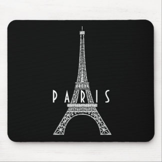 Niedlicher weißer Turm Paris Eiffel Mousepad
