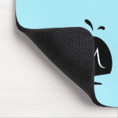 Niedlicher Weißer und Blauer Erstschwarzer Wal Mousepad (Ecke)