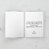 Niedlicher Weißer und Schwarzer Kuchen Grandson 1. Karte (Innenseite)