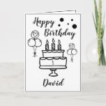 Niedlicher Weißer und Schwarzer Kuchen Grandson 1. Karte<br><div class="desc">Niedlicher Grandson White und Black Cake 1. Geburtstag, dieses Design ist für jeden, der etwas Schönes für einen kleinen Jungen sucht an seinem 1. Geburtstag. Wenn Sie sich für die Einladung zum 1. Geburtstag, besonders für Ihren Enkel, interessieren, ist diese Einladung genau das Richtige für Sie. Das Design beinhaltet einen...</div>