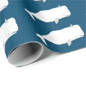 Niedlicher Weißer Walsee Geschenkpapier (Rolleneckpunkt)