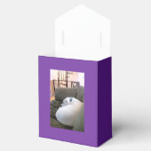 Niedlicher weißer Welpenhund Schlafschlummerschläf Geschenkschachtel (Geöffnet)