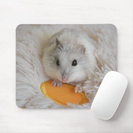 Niedlicher weißer Zwerghammer Mousepad (Mit Mouse)