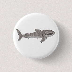 Niedlicher Weißhai Button