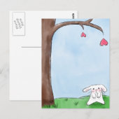 Niedlicher Weißhengst Postkarte (Vorne/Hinten)