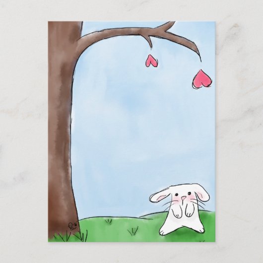 Niedlicher Weißhengst Postkarte (Vorderseite)