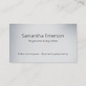 Niedlicher Weißhund im Bad Pet Grooming beruflich Visitenkarte (Rückseite)