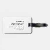 Niedlicher Weißhund in einem Red Christmas Hat Gepäckanhänger (Rückseite horizontal)