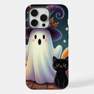 Niedlicher, weißlicher Halloween-Kürbis, Katzenkür iPhone 15 Pro Max Hülle