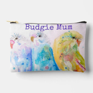 Niedlicher Wellensittich Whimsical Watercolor Mutt Zubehörtasche