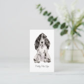 Niedlicher Wellness-Center für Hunde mit Wasserfar Visitenkarte (Stehend Vorderseite)