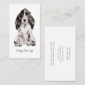 Niedlicher Wellness-Center für Hunde mit Wasserfar Visitenkarte (Vorne/Hinten)