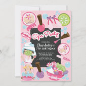 Niedlicher Wellness-Center Party Geburtstag Einlad Einladung (Vorderseite)