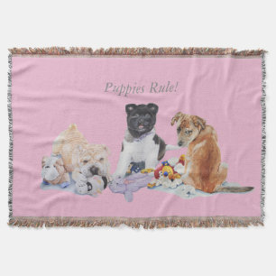 niedlicher Welpe akita shar pei teddy gemischte Ra Decke