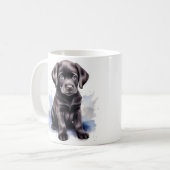 Niedlicher Welpe-Aquarell-Retriever-Hund Kaffeetasse (Vorderseite Links)